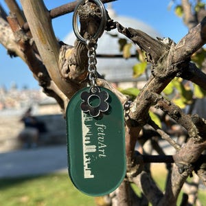 Personalized Istanbul Silhouette Keychain – Custom Engraved Acrylic Keyring – FetvArt Souvenir Gift from Turkey
