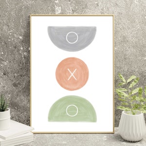 Abstract Printable Wall Art (Rounds) - Pastels - INSTANT DOWNLOAD | Modern | Minimalist | Home Décor