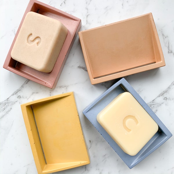 Concrete Soap Dish - 7 Colours | Abstract | Modern | Geometric