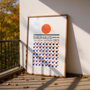 Geometric Bauhaus Art Print: Mid-Century Modern Giclée Poster