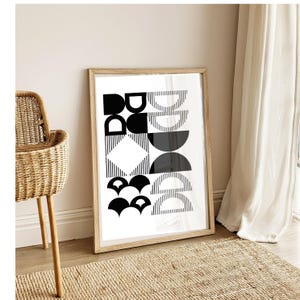 Abstract Bauhaus Geometric Wall Art