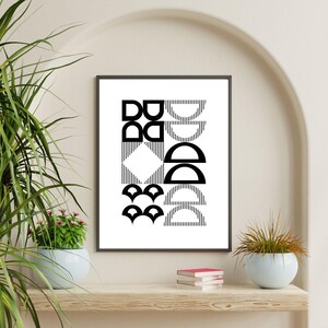 Abstract Bauhaus Geometric Wall Art