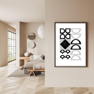 Abstract Bauhaus Geometric Wall Art