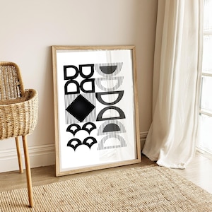 Abstract Bauhaus Geometric Wall Art