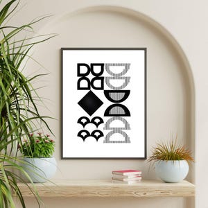 Abstract Bauhaus Geometric Wall Art