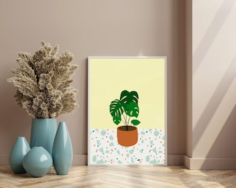 Plant Poster, Botanical Wall Art, Home Decor Gift, Digital Download