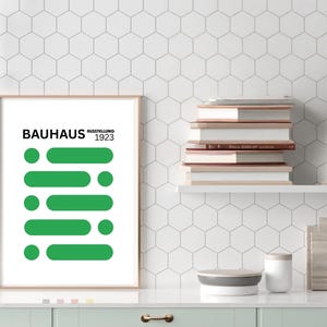 Bauhaus Art Print: Abstract Geometric Canvas, Modernist Wall Décor