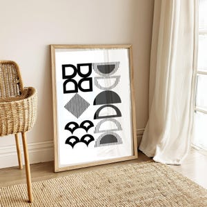 Abstract Bauhaus Geometric Wall Art