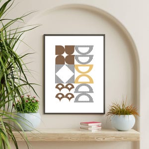 Abstract Bauhaus Geometric Wall Art