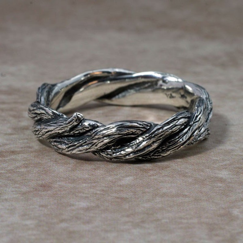 TWISTED TWIGS Wedding Band. This ring handmade in your choice | Etsy