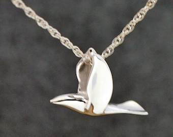DOVE PENDANT Graceful 3-D Form, in Sterling Silver, includes chain.  Smaller ss Dove