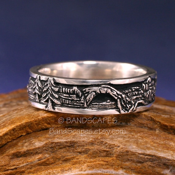 UTAH South-west Landscape A Highly Detailed Wedding Band in | Etsy