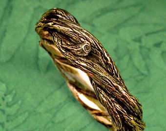 TWISTED TWIGS Wedding Ring.  14k Gold, Choice of Yellow, White or Rose Gold. Twig, Branch Wedding Band, Twisting Vines Ring