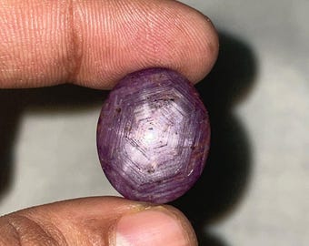 Natural Star Ruby Gemstone – 31.80 Carat Oval Cabochon Loose Ruby for Custom Jewelry