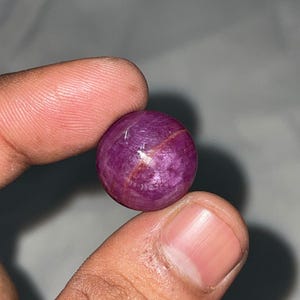 24.40 Ct Natural Star Ruby Cabochon | Hand-Polished Asterism Gemstone (16.50mm)