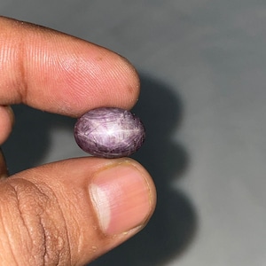 Natural Star Ruby Gemstone, 13.85 Ct Oval Cabochon, Untreated Asterism (14.20x10.20x8mm)