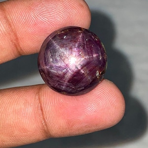 Rubino stellato naturale, cabochon da 42,26 carati, pietra asteristica per gioielli
