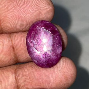 Natural Star Ruby Oval Cabochon | Genuine Corundum Gemstone for Ring Making (July Birthstone)