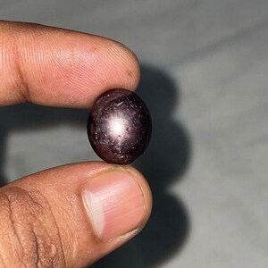 Natural Star Ruby Gemstone, 18.35 Ct, 6 Ray Asterism Cabochon (Loose Stone)