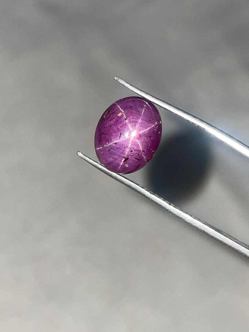 Natural Ruby Star Gemstone – Polished Loose Stone – 6-ray Asterism Ruby ...