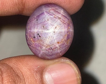 Natural Star Ruby Gemstone, 42 Carat Loose Cabochon, Visible Asterism for Jewelry Making