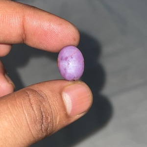 Natural Star Ruby Gemstone, Untreated Six Ray Asterism Cabochon (Jewelry Making)
