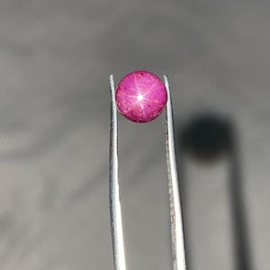 Natural 3 Carat Star Ruby Gemstone | Round Cabochon for Jewelry Making