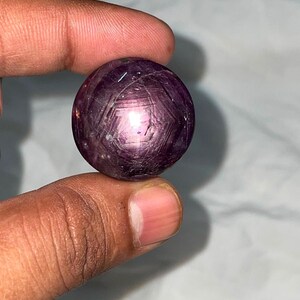 Natural Star Ruby Gemstone | 130.95 Ct 6 Ray Asterism Cabochon Loose Ruby
