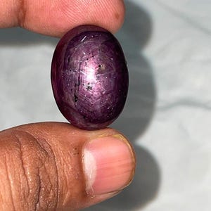 Large Star Ruby Cabochon Gemstone for Jewelry Making, Collector Piece