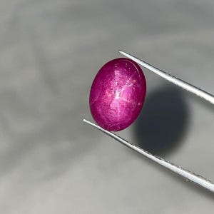 Natural Star Ruby Gemstone – 16 Carat Loose Cabochon with Distinctive 6-Ray Asterism