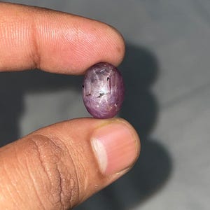 Natural Star Ruby Gemstone, 6 Ray Asterism Cabochon, Loose Ruby Stone for Custom Jewelry