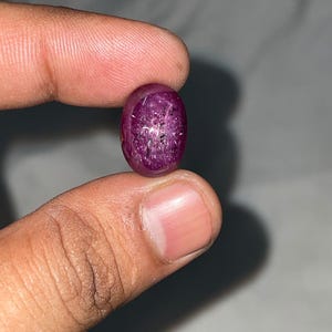 21.50 Ct Natural Star Ruby Cabochon | Six-Ray Asterism Oval Gemstone
