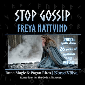 Stop Gossip Spell. Ritual to stop Rumors. Ancient Scandinavian Magic
