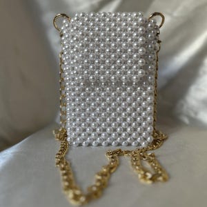Handmade Beaded Bag: Boho Chic Pearl Evening Bag