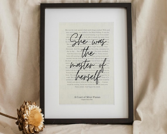 A Court of Silver Flames Quote Print: Nesta Archeron Art (Digital Download A4 File)
