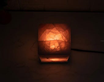 Handmade Rose Quartz Crystal Lamp – Natural Pink Gemstone Light for Bedroom, Living Room & Meditation