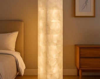 Handgefertigte weiße Quarzkristalllampe: Natursteinnachtlicht