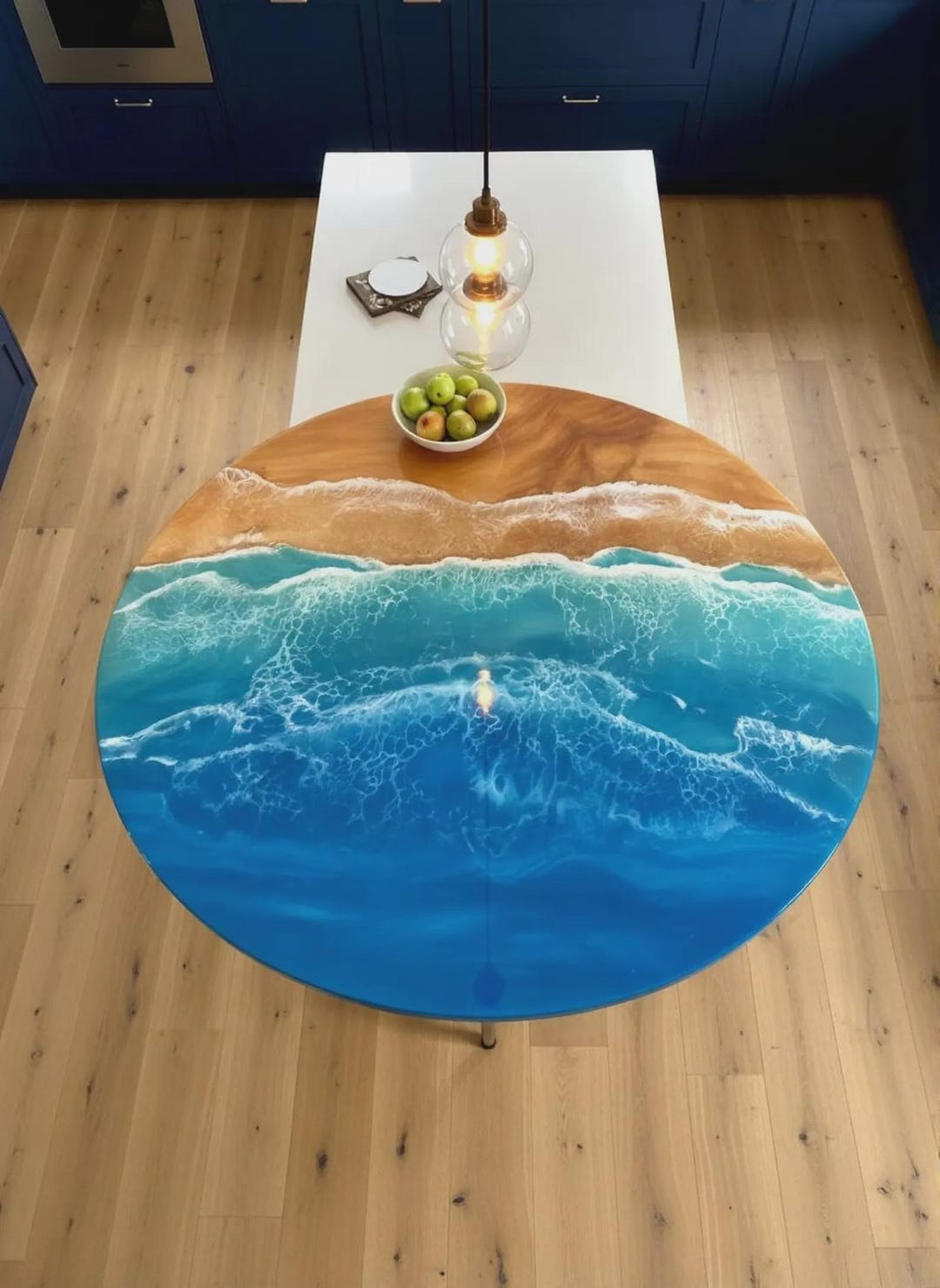 Ocean Wave Epoxy Resin Tabletop | Coastal Beach Home Decor - Etsy