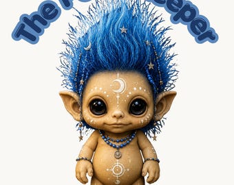 Le troll casque bleu Coloriage imprimable PDF PNG à téléchargement immédiat IBeanTrolled