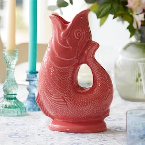 Grand pichet Gurgly Glug - Corail 28 cm/1,4 L