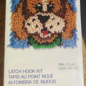 Wonderart Latch Hook Kit Little dog 12inx12in Sealed