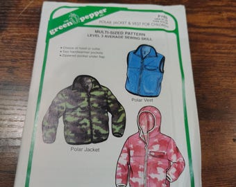Vintage Kids' Polar Outerwear Pattern - Green Pepper F759