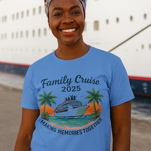 Cruise 2025 Family Matching T-Shirt: Soft Cotton Vacation Tee