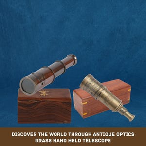 Engraved Brass Spyglass – Working Pirate Telescope | Nautical Boating Gift, Graduation or Anniversary Gift for Husband, Collectible Decor