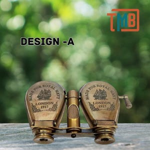 Vintage Brass Nautical Telescope | Folding Spyglass Binoculars | Maritime Decor or Gift for Men, Collectors & Enthusiasts