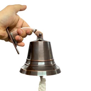 The Magic Bella Antique Wall-Mounted Brass Bell – Multiple Size Hanging Bell for Home Bar School Church Dinner Service and Last Orders Decor