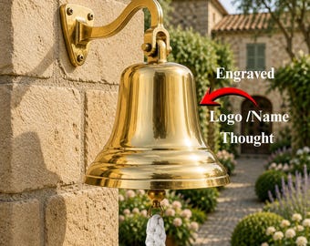 Personalized Engraved Titanic Collection Brass Bell -Custom Antique Bell for Engraved Dinner Bell Wall Hanging Bell Indoor for Home Decor.