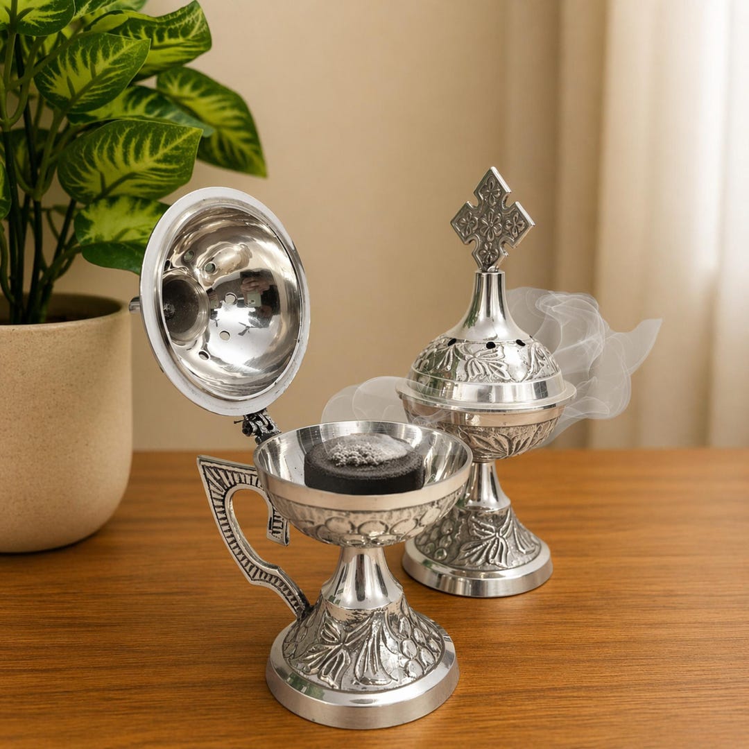 Incensor Brass Incense Burner –antique Christian Orthodox Brass Thurible Censer ...