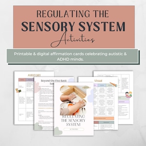 Regulating Sensory System Activities Printable Sensory Processing Guide for Autism ADHD OT Sensory Regulation Toolkit for Parents & Teachers