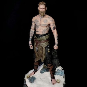 Vervloekte Noorse krijger | Maximaal gedetailleerde 3D-afbeelding van 12k hars: